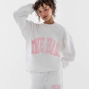 The—BAR white and pink sweatshirt